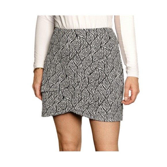 IBKUL Sally Tiered Golf Tennis Pickleball Skort Black White Print Size XL - Picture 2 of 10